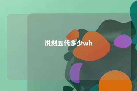 悦刻五代多少wh